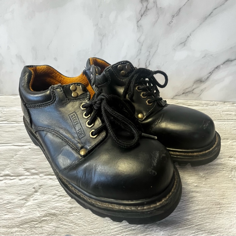 Transit Terrain Steel Toe Men's Leather Safety Work Shoe Oil Resistant